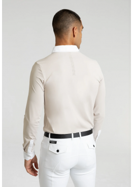 Поло турнірне чоловіче з довгим рукавом (Beige) "Active" від Maximilian 